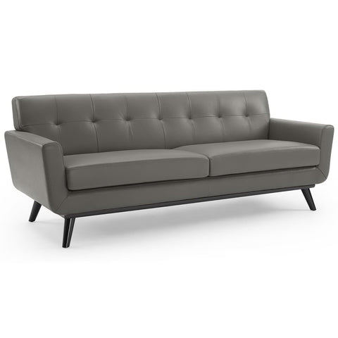 Oakestry Luxury Inspired Engage Top-Grain Leather Living Room Lounge Sofa Comfortable Indoor Sofa for Living Room Apartment Lounge Reception Area Premium Everyday Styling