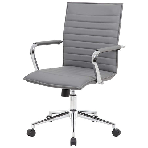 Boss Grey Vinyl Hospitality Chair
