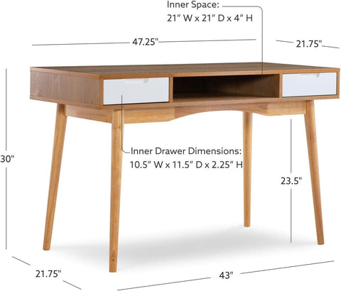 Oakestry Perry Desk with Drawer