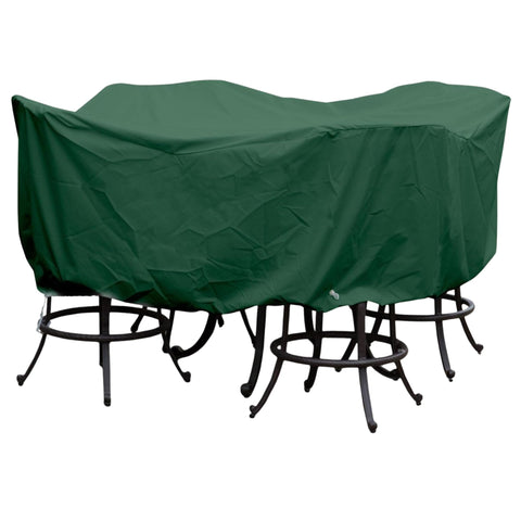 Oakestry Stylish Fade Resistant Table Cover Home Dining Setup Forest Green ColorLock Fabric Bar Set w/Umbrella Hole - 84" x 40" Premium Durable Long Lasting Protection