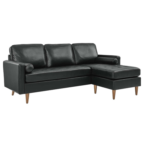 Oakestry Luxury Inspired Valour 78Inch Leather Apartment Sectional Sofa Comfortable Indoor Sectional Sofa for Living Room Apartment Lounge Reception Area Premium Everyday Styling