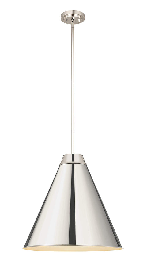 Oakestry Eaton 1 Light Pendant Polished Nickel Modern Hanging Ceiling Fixture Adjustable Single Pendant Light for Kitchen Island Dining Room Bedroom Contemporary Indoor Lighting