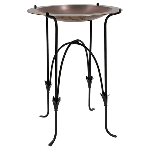 Oakestry 24 Inch Classic Copper Birdbath Phoebe Stand Decorative Outdoor Garden Water Bowl Elegant Stand Durable Construction Patio Garden Accent Weather Resistant Long Lasting