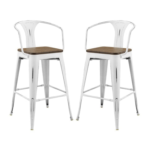 Oakestry Premium Promenade Bar Stool Set of 2 Enhancing Modern Spaces with Decorative Character Functional Versatility and Sophisticated Everyday Interior Appeal
