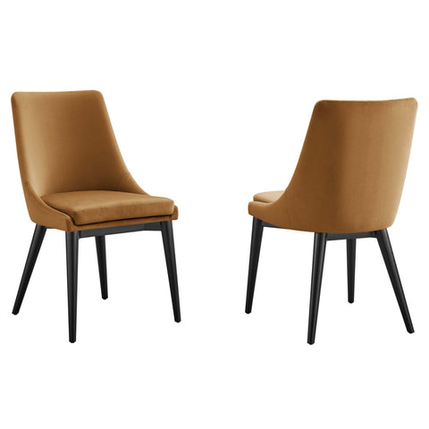 Oakestry Viscount Accent Performance Velvet Dining Chairs Set of 2 Contemporary Upholstered Seating Modern Decorative Chairs for Dining Room Kitchen Living Space