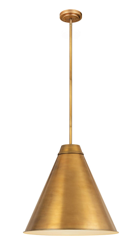 Oakestry Eaton 1 Light Pendant Rubbed Brass Modern Hanging Ceiling Fixture Adjustable Single Pendant Light for Kitchen Island Dining Room Bedroom Vintage Contemporary Indoor Lighting