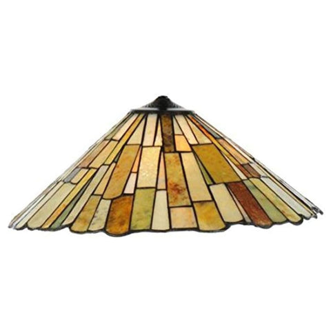 Oakestry Dark Bronze Tiffany Inspired Lighting Fixture Artistic Glass Pattern Decorative Accent for Warm Ambient Lighting Classic Vintage Elegant Home Décor Statement Piece