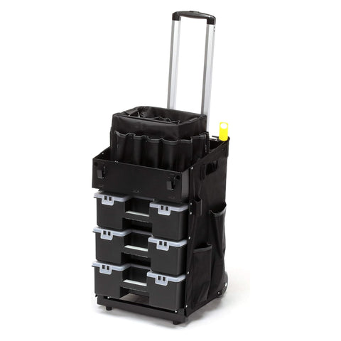 Oakestry Kit Suitcase Highly Organized And Portable QuickCall Maintenance Cart With Tool Bag No Tools Utility Cart Heavy Duty Rolling Storage Organizer Industrial Commercial Workshop Warehouse Service
