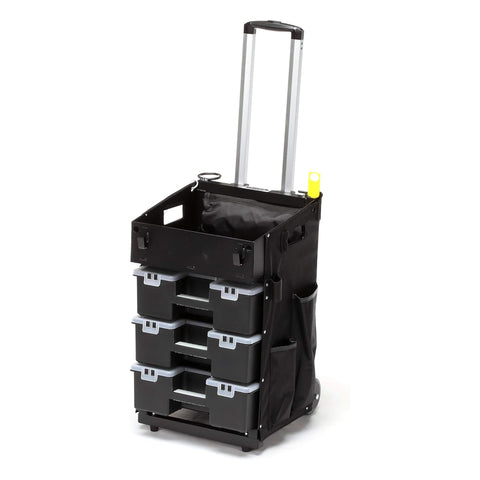 Oakestry Suitcase Highly Organized And Portable QuickCall Maintenance Cart Utility Cart Heavy Duty Rolling Storage Organizer Industrial Commercial Workshop Warehouse Service Equipment Portable Durable