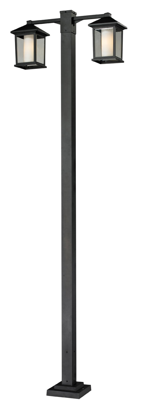 Oakestry Outdoor Post Light Fixture, Black Aluminum Body with Clear Glass Shade, Weather Resistant Lighting for Patio Garden Deck Pathway and Exterior Spaces