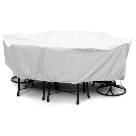 Oakestry Premium Heavy Duty Table Cover Outdoor Patio Garden Dining MaxFabric Round/Square Set - 108" x 28" Premium Durable Long Lasting Protection