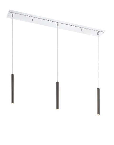 Oakestry 3 Light Linear Chandelier Modern Pendant Chandelier Lighting Fixture Polished Finish Elegant Ceiling Light for Kitchen Island Dining Room Adjustable Hanging Lamp