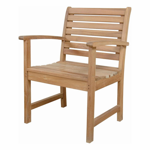 Oakestry Victoria Patio Lawn Garden Armchair Outdoor Solid Wood Chair with Armrests, Weather-Resistant Finish, Comfortable Seating for Patio, Lawn, Balcony & Garden Spaces