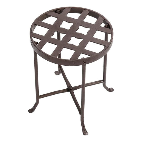 Oakestry Flowers Plant Stand 12 Inch Black Metal Holder for Indoor Outdoor Pots Planters Garden Balcony Patio Floor Display Decorative Stable Space Saving Modern Home Decor Use Stylish Compact Designs