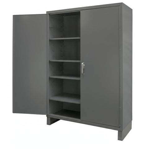 Oakestry Industrial Metal Storage Cupboard Rugged Reliable Heavy Duty Flush Door Lockable Handle Maintenance Shop Facility