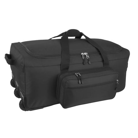 Oakestry Code Alpha Mini Monster Wheeled Deployment Bag, Black – Rolling Tactical Gear Bag with Dividers & Backpack Carry
