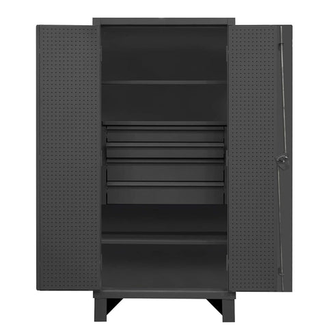Oakestry Industrial Metal Storage Cupboard Rugged Reliable Extra Heavy Duty recessed Door Drawer Ready Lockable Handle Workshop Garage Warehouse