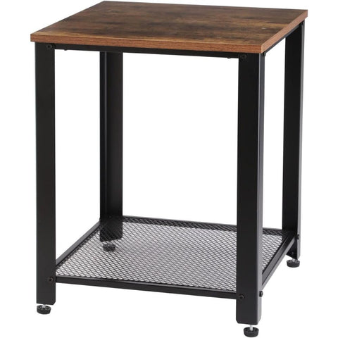 Oakestry Rustic Wood End Table with Open Storage Shelf Modern Nightstand for Living Room Bedroom Side Table for Small Spaces Accent Furniture, Brown