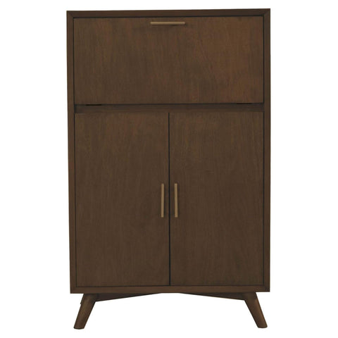 Flynn Large Bar Cabinet w/Drop Down Tray Walnut