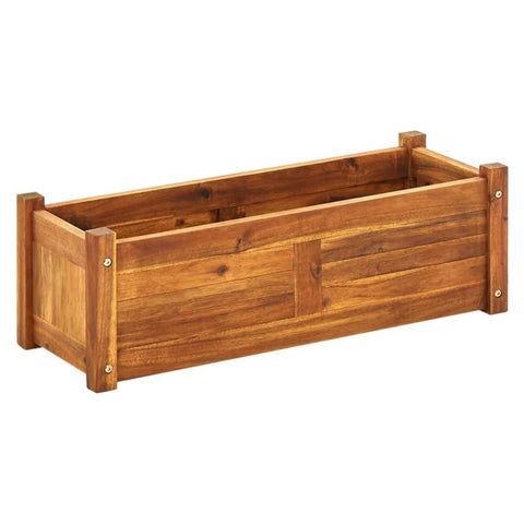 vidaXL Garden Raised Bed Acacia Wood 29.9Inchx10.9Inchx9.8Inch