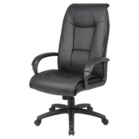 Boss Executive Leather Plus Chair W/Padded Arm