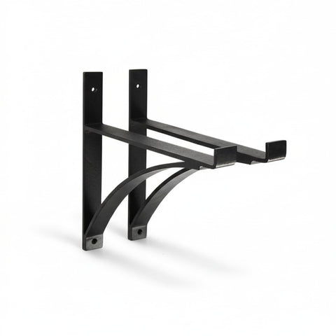 Oakestry Rookwood Brackets Black Rustic Farmhouse Shelf Support Heavy Duty Metal Wall Mounted