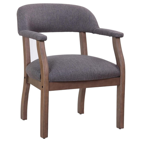 Boss Modern Captains guest, accent or dining chair in Slate Grade Commercial Grade Linen