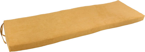 Oakestry Solid Microsuede Bench Cushion, 60&#34; x 19&#34;, Lemon