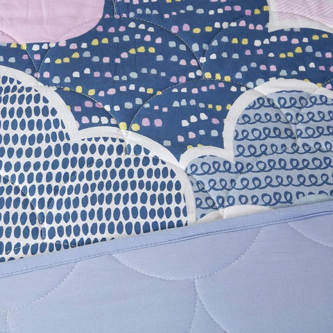 6 Pc Cloud Printed Bedcover Twin Size Kids Sheets