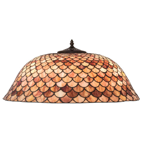 Oakestry Multicolor Fishscale Tiffany Style Lighting Shade Intricate Glass Pattern Decorative Accent for Warm Ambient Lighting Classic Vintage Inspired Home Décor