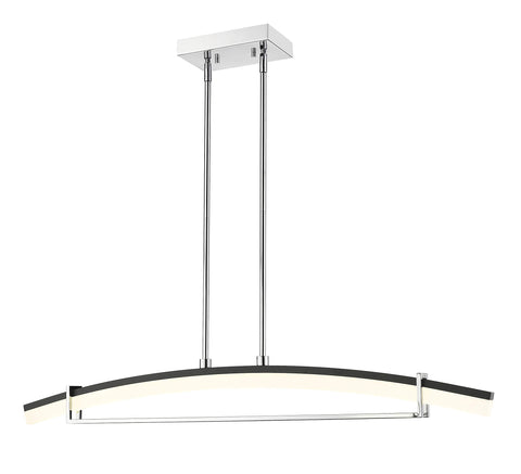 Oakestry 1 Light Linear Chandelier Modern Pendant Chandelier Lighting Fixture Polished Finish Elegant Ceiling Light for Kitchen Island Dining Room Adjustable Hanging Lamp