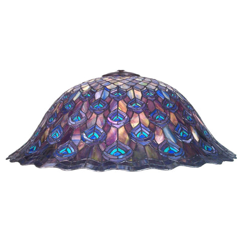 Oakestry Tiffany 12053 Lighting 28 Wide Finish GreenBlue Pbag Lt Blue AquaGreen PurpleBlue Purple Tiffany Style Lighting Fixture Stained Glass Decorative Indoor Lamp Vintage