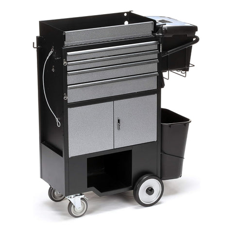 Oakestry Painters Cart with Gallon Can Storage No Tools Utility Cart Heavy Duty Rolling Storage Organizer Industrial Commercial Workshop Warehouse Service Equipment Portable Durable