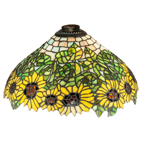 Oakestry Tiffany Lighting 65822 Wild Sunflower Shade Lamp Multicolored Tiffany Style Lighting Fixture Stained Glass Decorative Indoor Lamp Vintage Classic Home Lighting Livin