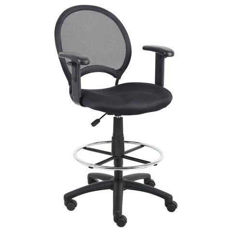 Boss Mesh Drafting Stool W/ Adjustable Arms
