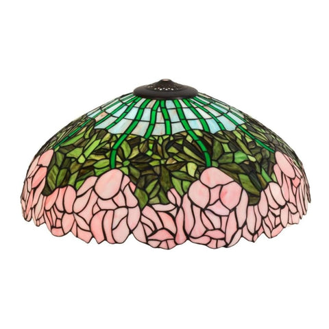 Oakestry Tiffany Style Stained Glass Lighting Fixture Purple Blue Pink Multicolor Decorative Accent Lamp Shade Vintage Inspired Artistic Ambient Lighting for Elegant Home Décor
