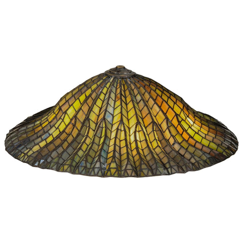 Oakestry Tiffany 28863 Lighting 24 Width BronzeDark Tiffany Style Lighting Fixture Stained Glass Decorative Indoor Lamp Vintage Classic Home Lighting Living Room Bedroom Offi