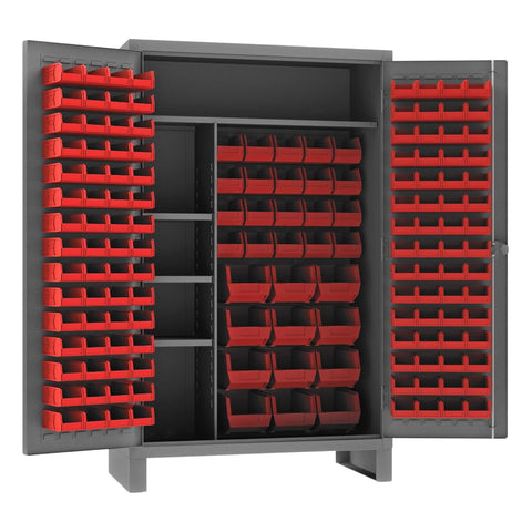Oakestry Industrial Metal Storage Cupboard Robust Versatile Maintenance recessed Door Organization System pegboard bin Lockable Handle Workshop Garage Warehouse