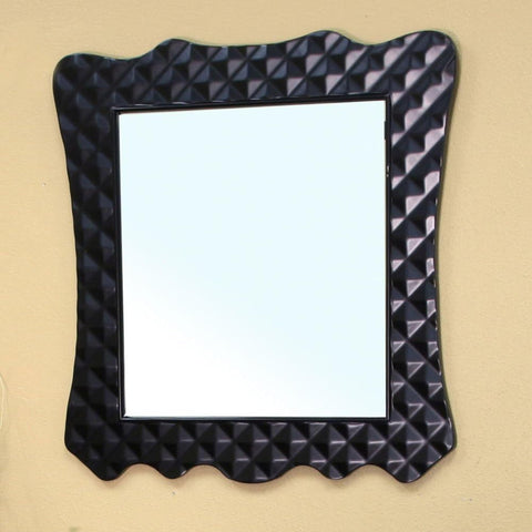 Oakestry Solid Wood Frame Mirror Black Finish Decorative Wall Mirror Large Vanity Dressing Mirror Modern Rustic Wooden Frame for Bedroom Living Room Bathroom Entryway Farmhouse Home Decor