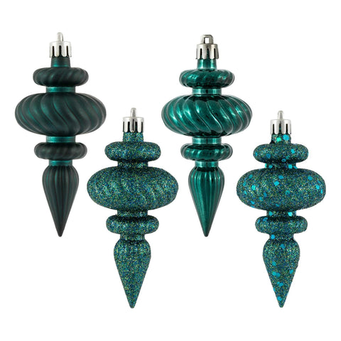 4 Inch Sea Blue Finial 4 Finish Asst 8/Bx