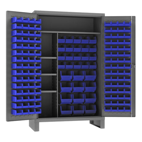Oakestry Industrial Metal Storage Cupboard Durable Professional Maintenance recessed Door Organization System pegboard bin Lockable Handle Workshop Garage Warehouse