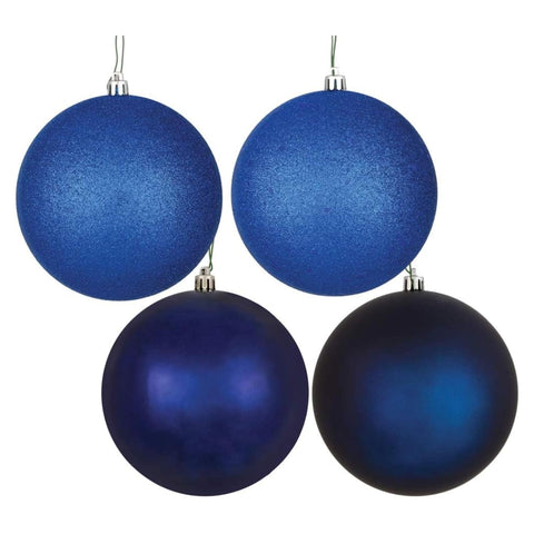 12 In. Baby Blu 4Fin Ball Asst Drilled 4/Bg