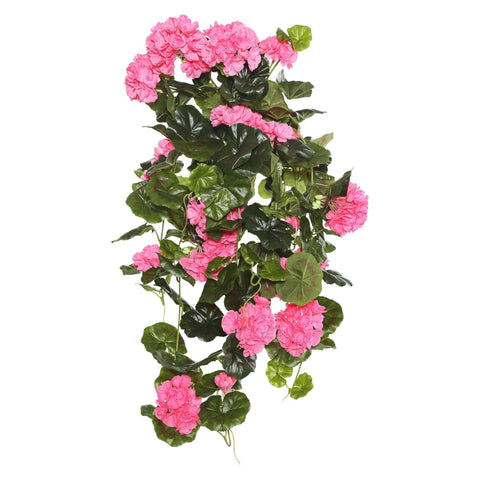 29 In. Pink Geranium Hanging Bush