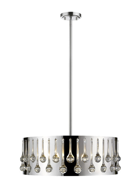 Oakestry 6 Light Chandelier Chrome Steel Chrome Crystal Contemporary Metropolitan Transitional Fusion Ceiling Lighting Fixture for Bedroom Dining Room Dinette Foyer Hallway Kids Room Kitchen Kit