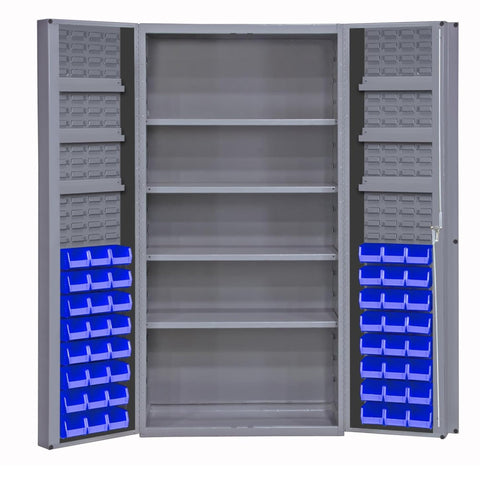 Oakestry Heavy Duty Steel Storage Cabinet Adjustable Shelves Garage Organizer Industrial Metal Lockable Commercial Warehouse Furniture