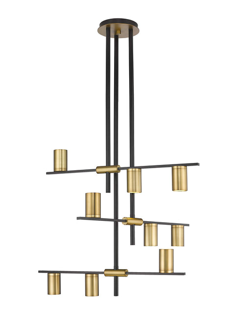 Oakestry Fairview 6-Light Pendant – Chrome Steel Frame, Clear Beveled & Matte Opal Glass Shades, Candelabra Bulbs, Modern Coastal Lighting