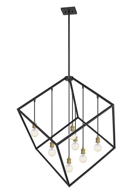 Oakestry 7 Light Chandelier Bronze Olde Brass Steel Architectural, Modern, Transitional, Electric, Industrial Ceiling Lighting Fixture for Bedroom Dining Room Dinette Foyer Hallway Kids Room Kit