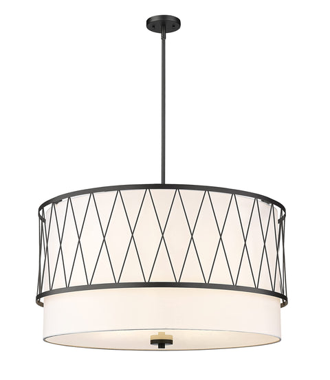 Oakestry Dalton 5 Light Pendant Matte Black Modern Ceiling Lighting Fixture Adjustable Hanging Chandelier for Kitchen Island Dining Room Living Room Industrial Contemporary Indoor Lighting