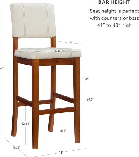 Oakestry Milano Bar Stool Off-White