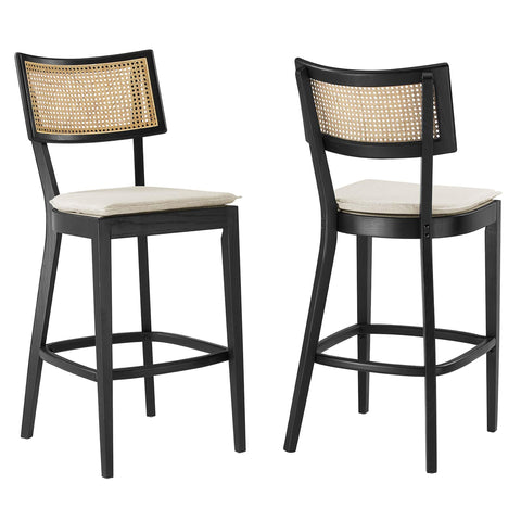 Oakestry Premium Caledonia Wood Bar Stools - Set of 2 Designed to Complement Premium Decorative Themes Luxury Inspired Styling and Coordinated Everyday Home Presentation